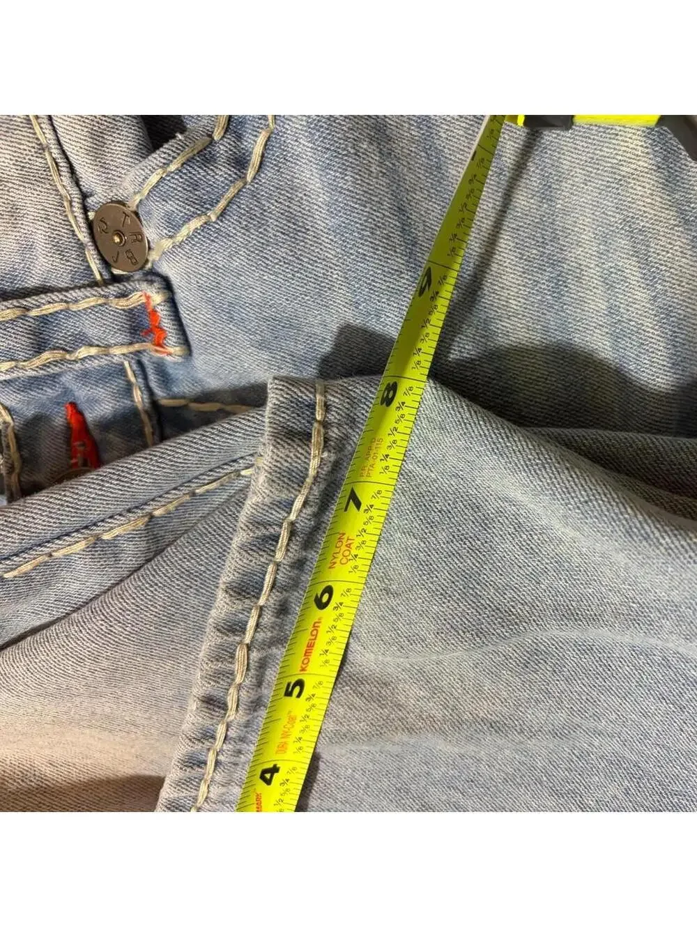 True Religion Ricky jeans orange stitch denim Y2K baggy relaxed straight vintage